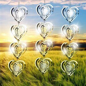 Bird Scare Discs Reflective Wind Spinners Outdoor Metal 12 Pcs Bird Reflectors